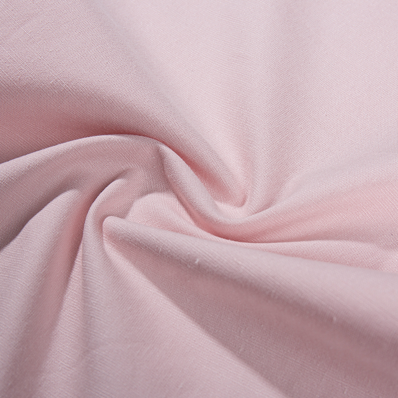 JCR1317-1 PINK LINE LINE COTTON-RAYON مصبوغ النسيج للسروال